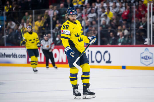 William Nylander of Sweden looks dejected
