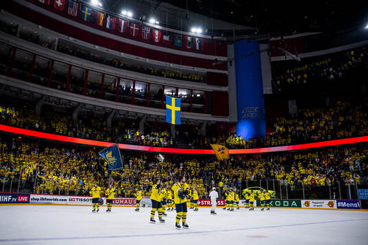 Players of Sweden recognizes the spectators
