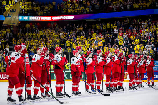 Players of Denmark look dejected