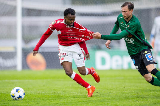 Kalmars Abdi Sabriye och Varbergs Niklas Dahlström