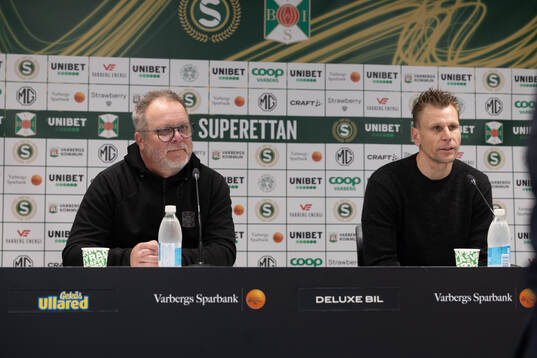 Varbergs tränare Roar Hansen och Kalmars tränare Toni