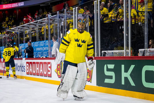 Goaltender Jacob Markström of Sweden