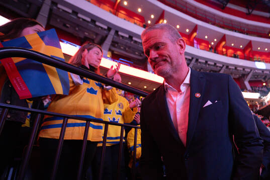 Head coach Mikael Gath of Denmark