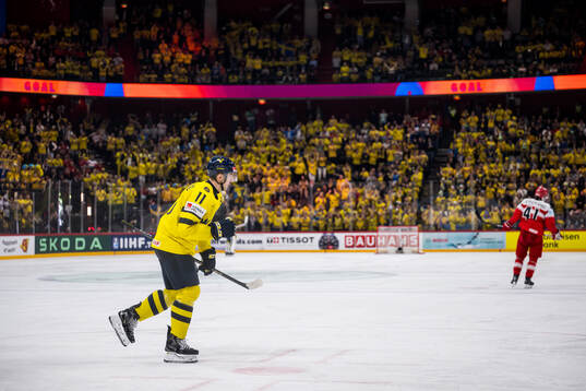 Mikael Backlund of Sweden celebrates