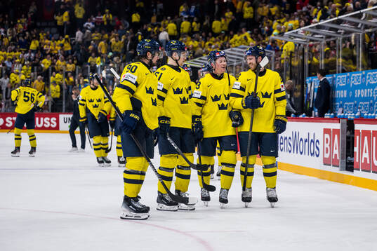 Marcus Johansson, Emil Heineman, Lucas Raymond and Elias