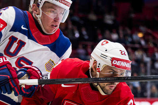 Jackson LaCombe of USA and Nino Niederreiter of Switzerland