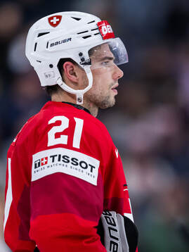 Kevin Fiala of Switzerland looks dejected