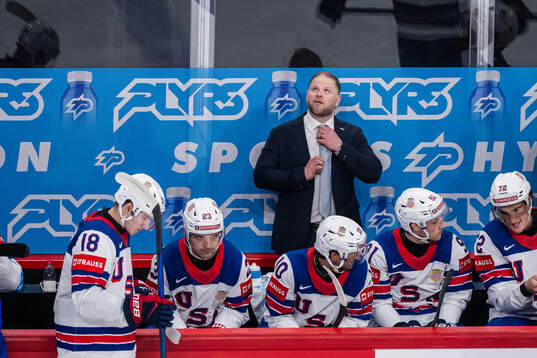 Head coach Ryan Warsofsky of USA
