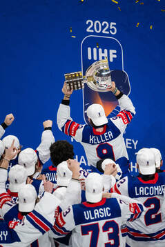 Clayton Keller of USA celebrate with the trophy