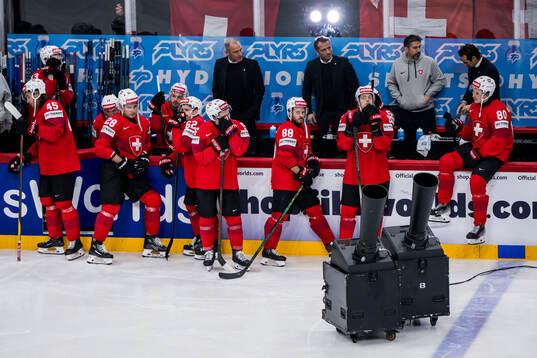 Players of Switzerland look dejected