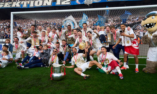 COPENHAGEN, DENMARK - MAY 25: The players of FC Copenhagen