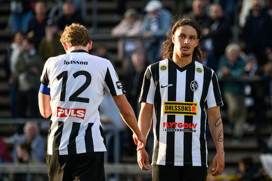 Landskronas Melker Jonsson och André Alvarez Perez deppar