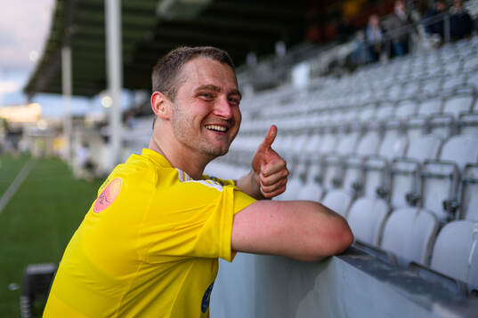 Falkenbergs Noel Hansson jublar