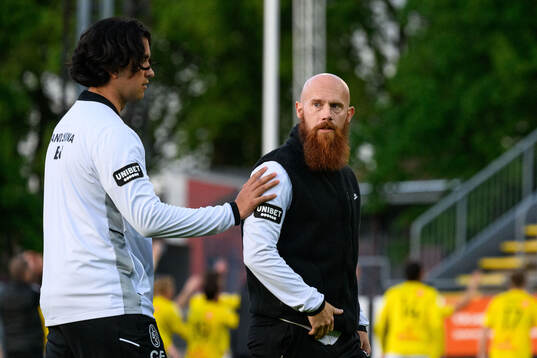 Landskronas tränare Max Mölder deppar