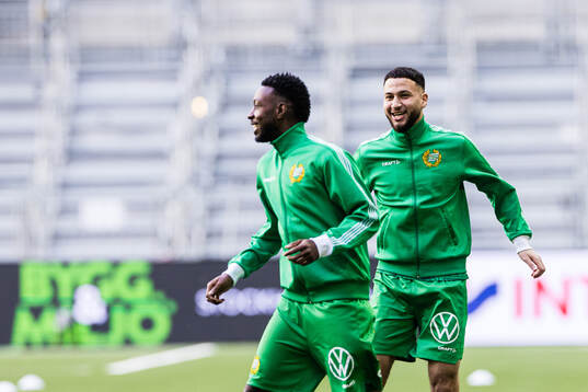 Hammarbys Abdelrahman Boudah Saidi och Shaquille Pinas