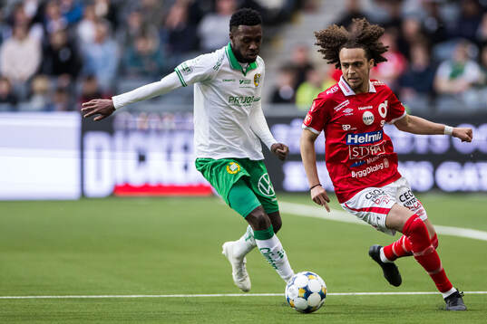 Hammarbys Shaquille Pinas och Degerfors Maill Lundgren