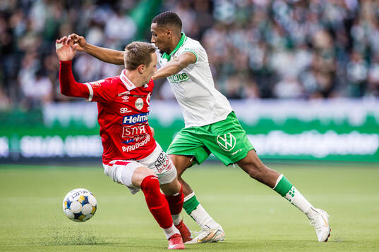 Degerfors Erik Lindell och Hammarbys Paulos Abraham