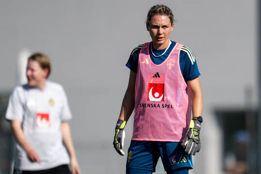 Goalkeeper Jennifer Falk of the Swedish women’s national