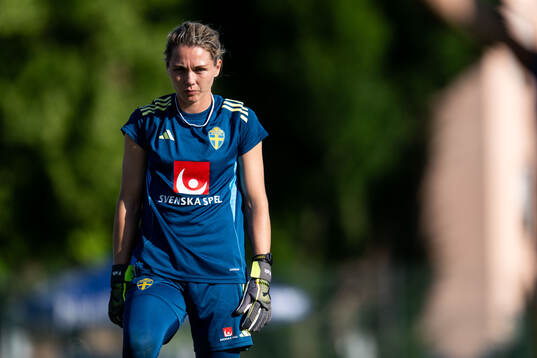 Goalkeeper Jennifer Falk of the Swedish women’s national