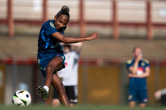 Madelen Janogy of the Swedish women’s national football