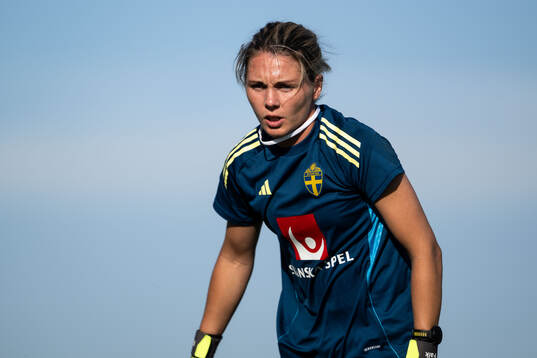 Goalkeeper Jennifer Falk of the Swedish women’s national