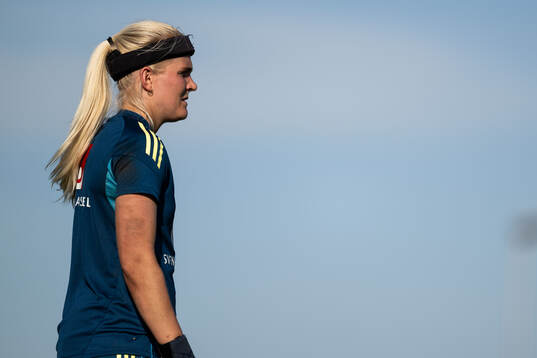 Goalkeeper Emma Holmgren of the Swedish women’s national