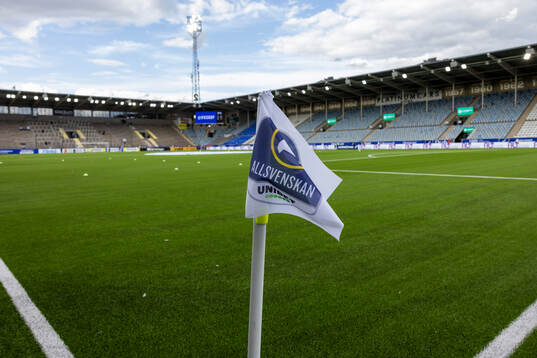 Hörnflagga med texten Allsvenskan