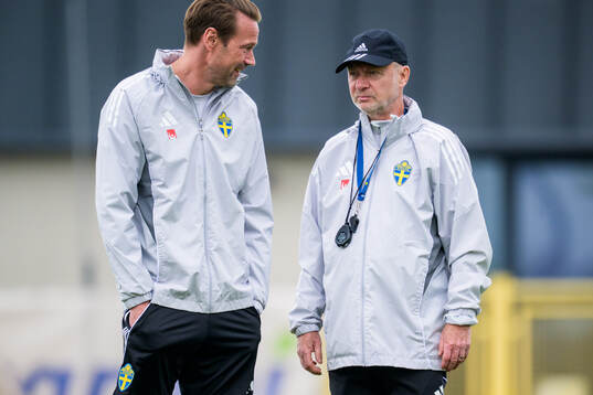 Team manager Magnus Andersson and head coach Peter