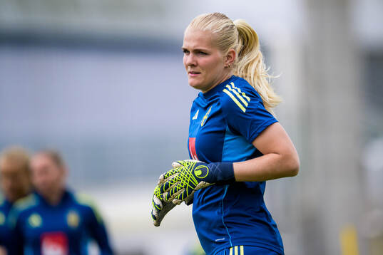 Goalkeeper Emma Holmgren of the Swedish women’s national