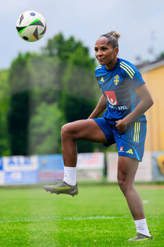 Madelen Janogy of the Swedish women’s national football