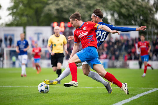 Helsingborgs Simon Bengtsson och Trelleborgs Felix Hörberg