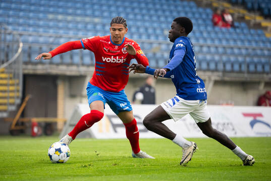 Helsingborgs Milan Silva Rasmussen och Trelleborgs Emmanuel