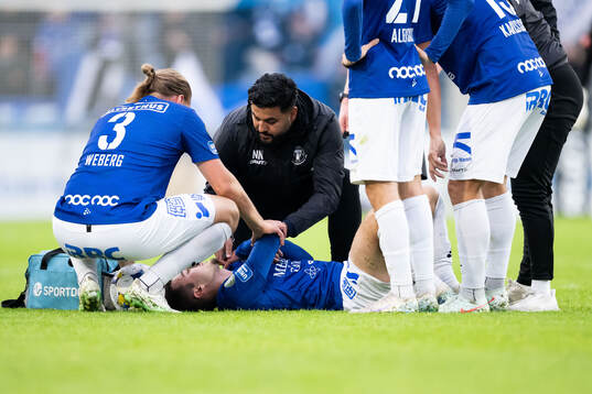 Trelleborgs Armin Culum har ont och får vård