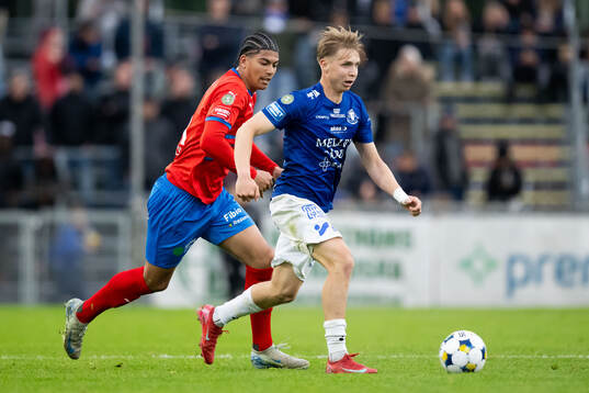 Helsingborgs Milan Silva Rasmussen och Trelleborgs Axel