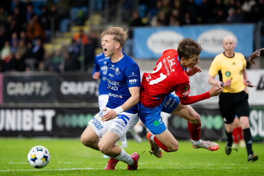 Trelleborgs Axel Vidjeskog och Helsingborgs Adrian Svanbäck