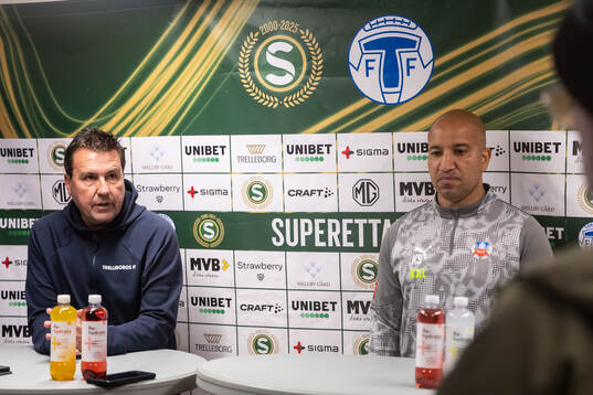 Trelleborgs tränare Stefan Jacobsson och Helsingborgs