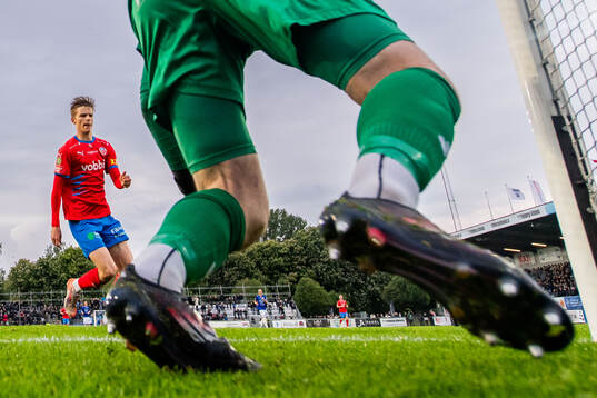 Helsingborgs Adrian Svanbäck oroar mot Trelleborgs