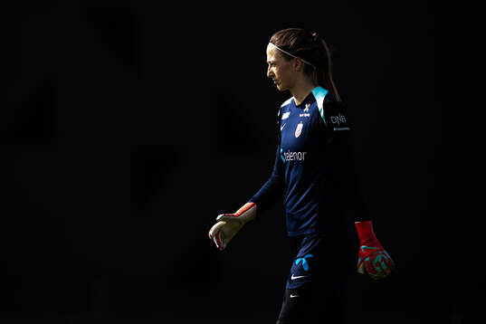 Goalkeeper Cecilie Fiskerstrand of the Norwegian women's