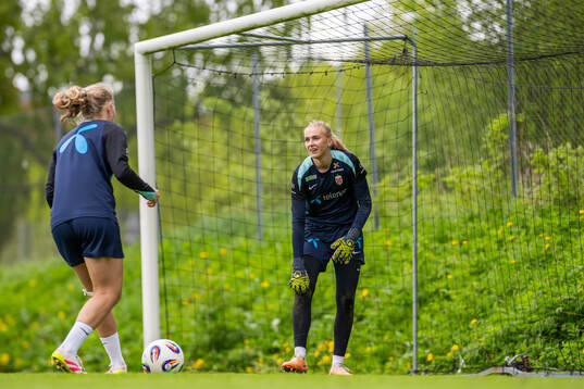 Goalkeeper Selma Panengstuen of the Norwegian women's