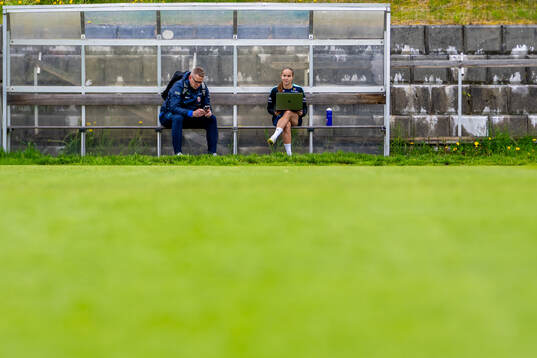 Media officer Henning Sverdrup and Guro Reiten of the
