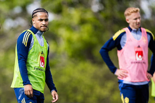 Momodou Sonko of the Swedish men's national football team