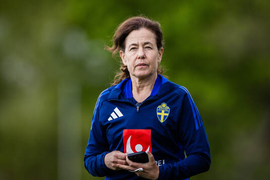 Media officer Petra Thorén of the Swedish men's national