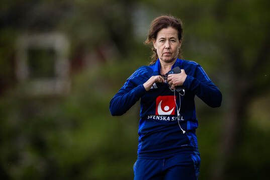 Media officer Petra Thorén of the Swedish men's national