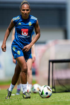 Madelen Janogy of the Swedish women’s national football