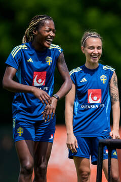 Evelyn Ijeh and Julia Zigiotti Olme of the Swedish