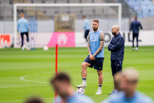 Malmö FFs Pontus Jansson och assisterande tränare Julian