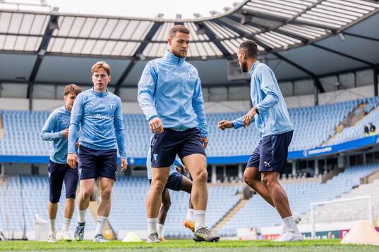 Malmö FFs Johan Karlsson och Gabriel Busanello
