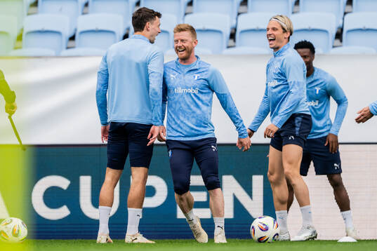 Malmö FFs Colin Rösler, Anders Christiansen och Jens
