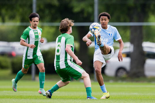 Hammarbys Tim Lindberg och Malmö FFs Theodor Lundbergh