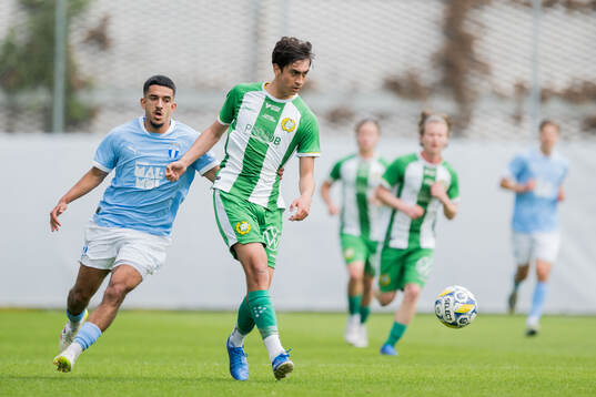 Malmö FFs Zakaria Loukili och Hammarbys Emil Reyes Rigö